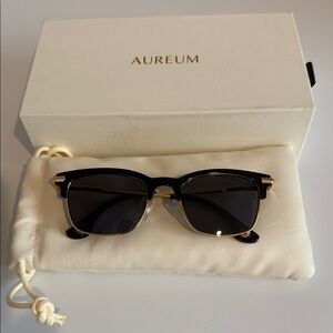 AUREUM Elegant Black and Gold Eyewear